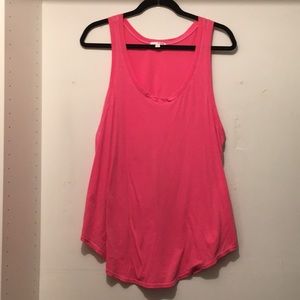 LNA Pink Scoop Neck Tank Top